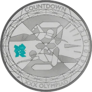 Great Britain Silver Piedfort Olympic Countdown £5 Coin (2009)