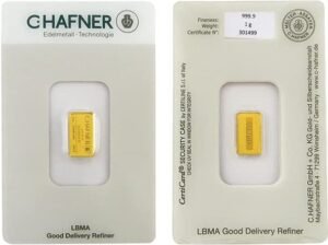 1/2oz Chafner Investment Fine Gold Bar