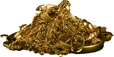 Gold jewellery pile