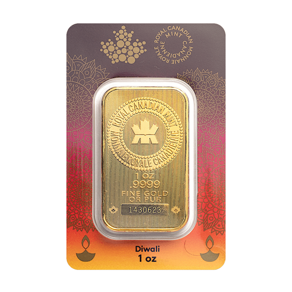 1oz Canadian Mint Investment Gold Bar (Diwali Edition)