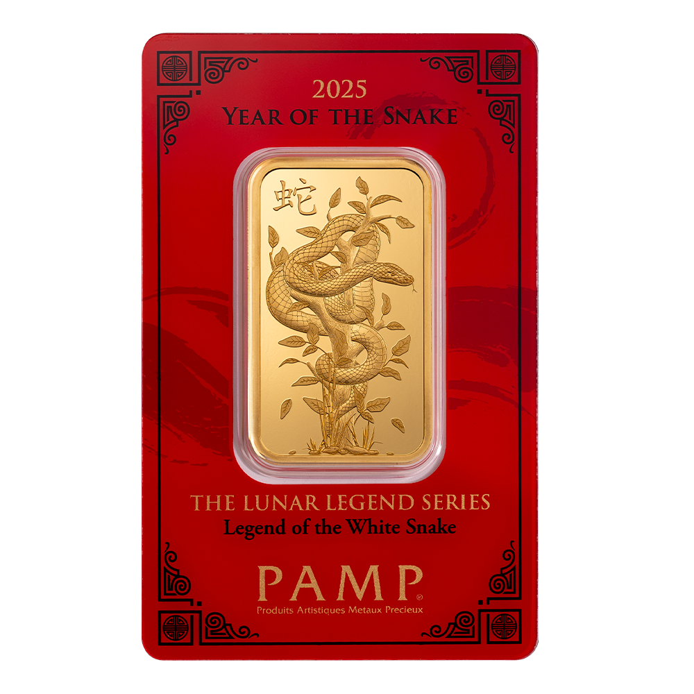 1oz PAMP Gold Lunar Legands White Snake (2025)