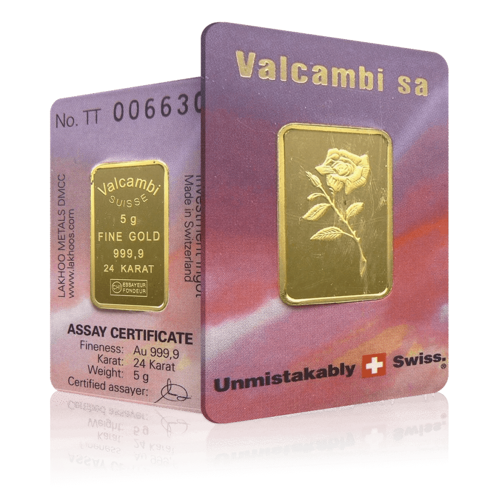5g Valcambi Rose Investment Gold Bar (999.9)