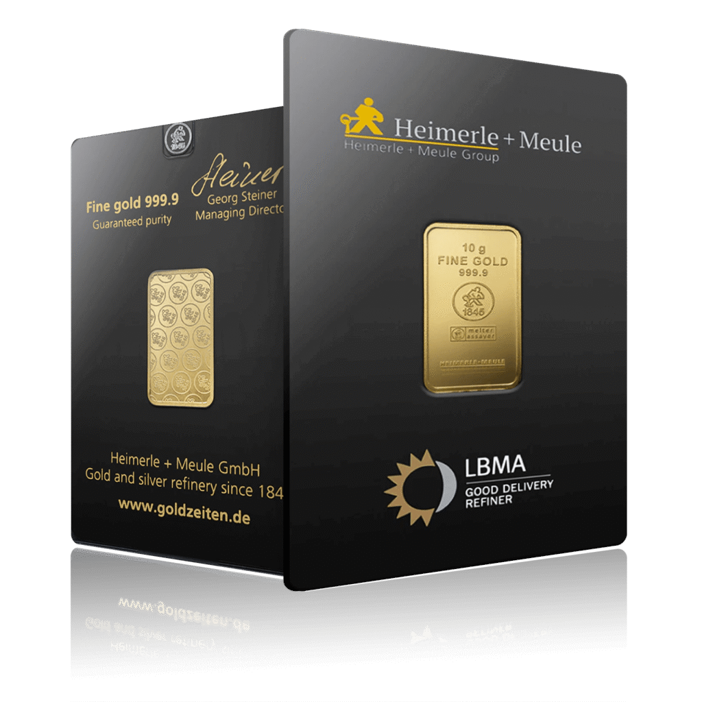 10g Heimerle + Meule Investment Gold Bar (999.9)