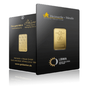 10g Heimerle + Meule Investment Gold Bar (999.9)