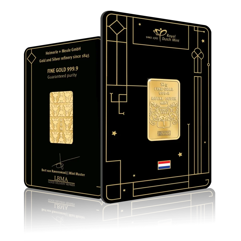10g Royal Dutch Mint Investment Fine Gold Bar (999.9)
