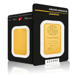 1oz Argor-Heraeus Investment Gold Bar (999.9)