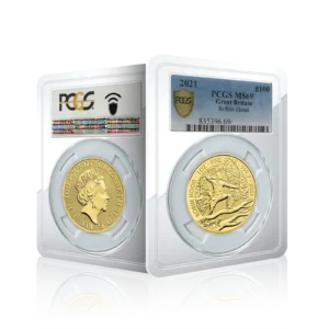 1 Oz Gold Royal Mint Robin Hood 2021(MS-69) PCGS Graded