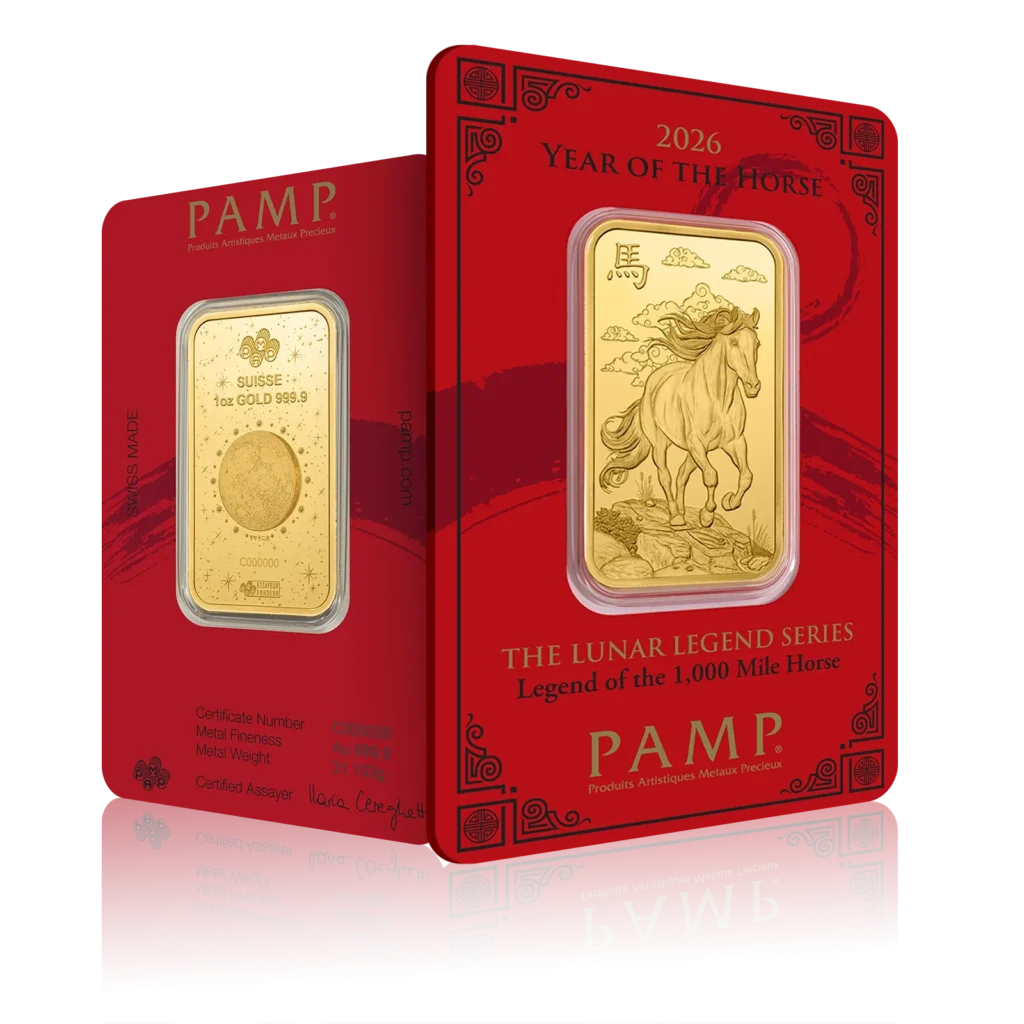 1 Oz Gold PAMP Year of the Horse (2026)