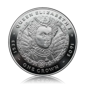 Falkland Islands Elizabeth II & Elizabeth I Silver Crown Coin