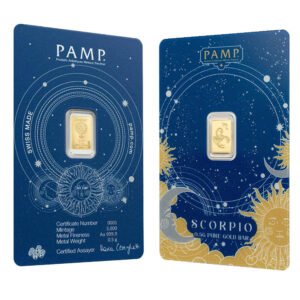 1/2g Gold PAMP Zodiacs Scorpio Bar (999.9)