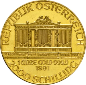 1oz Gold Austrian Philharmonic (1991)