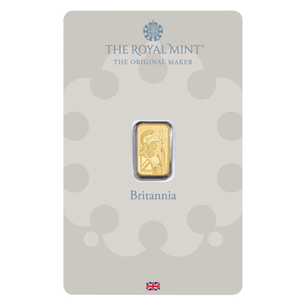1g Royal Mint Britannia Gold Bar (999.9)