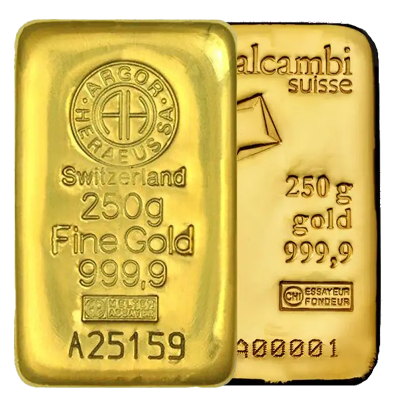 250g Gold Investment Bar Mixed Brands (Best Value)