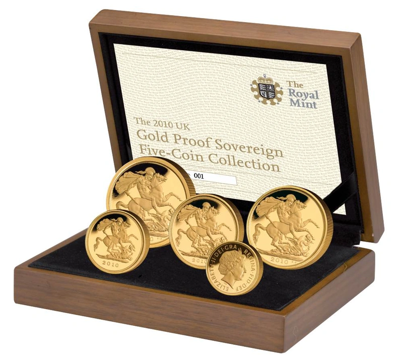 Gold Proof Sovereign Five-Coin Collection Box Set (2010)