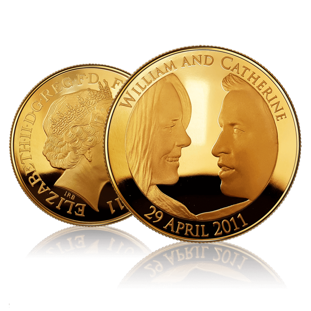 2011 Proof Gold Crown Royal Wedding William and Catherine £5 Coin