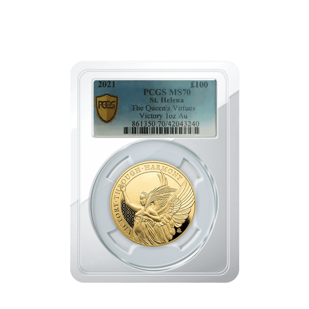1oz Gold Queen's Victoria St Helena 2021 (MS-70) PCGS Graded