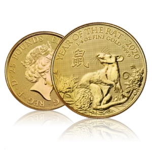 1/4 oz Gold Royal Mint Lunar Series Year of the Rat (2020)