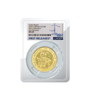 1 Oz Gold Tudor Beast Yale of Beaufort NGC MS-69 First Releases (2023)