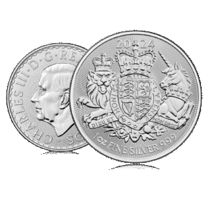 1oz Silver Royal Mint Royal Arms Tube of 25 (2024)