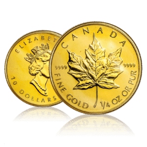 1/4 Oz Gold Canadian Maple Leaf (1996)
