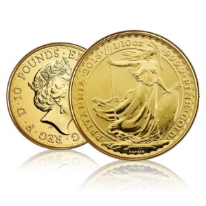 1/10 oz Gold Royal Mint Britannia Queen Elizabeth ll (2016)