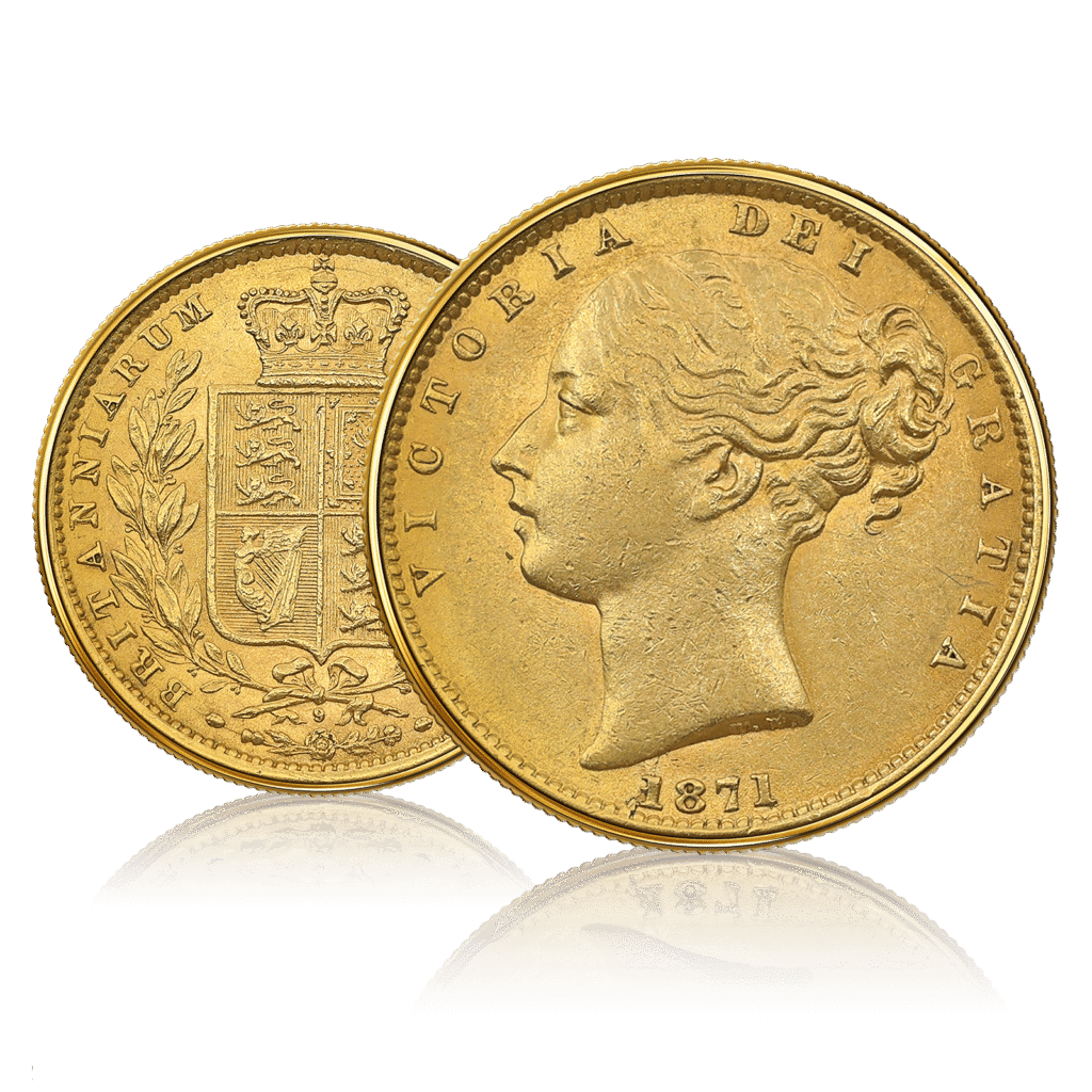 Half Gold Sovereign Queen Victoria Young Head Shield (1871-1887)