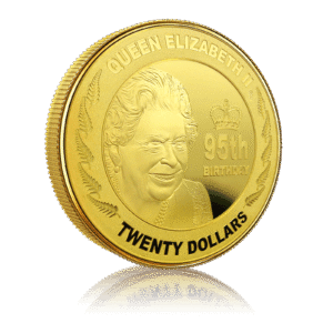 2 Oz Gold Queen Elizabeth II Proof 95th Birthday