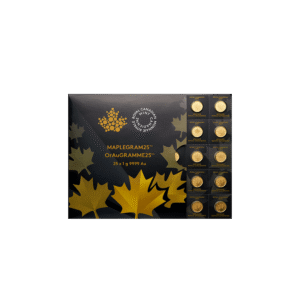 25x 1g Gold Bars Maple Leaf Multigram (2022)