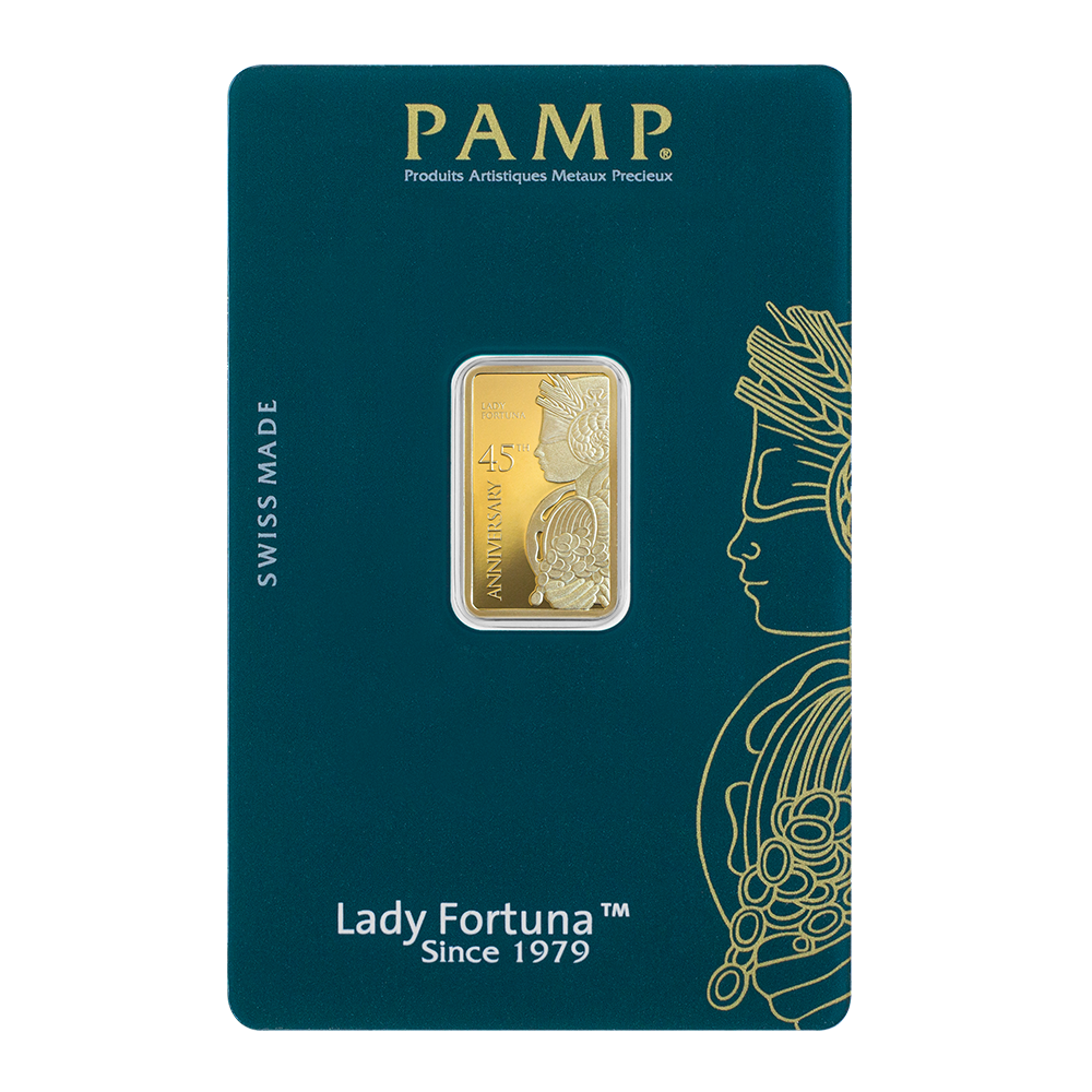 5g PAMP 45th Anniversary Lady Fortuna Gold Bar