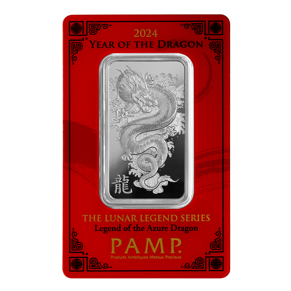 1oz Silver PAMP Lunar Legend Series Azure Dragon (2024)