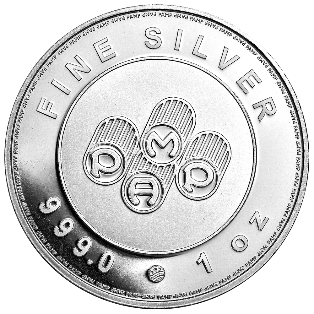 1 Oz Silver PAMP Minted Round