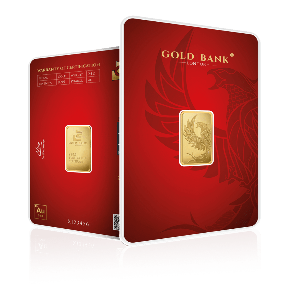 2.5g Gold Bank Phoenix Edition 2.0 Gold Bar (999.9)