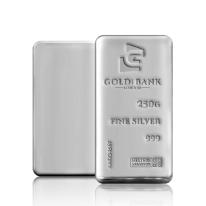 250g Gold Bank Investment Silver Bar (999)
