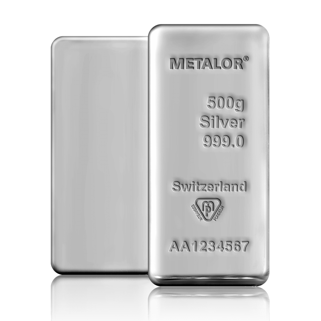 500g Gold Bank Silver Bar