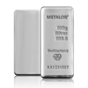 500g Gold Bank Silver Bar
