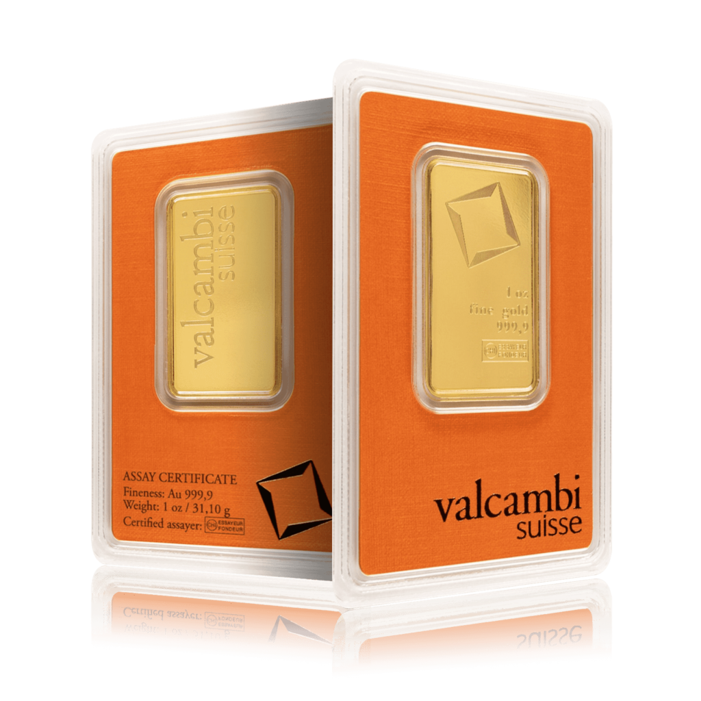 1oz Valcambi Investment Gold Bar (999.9)