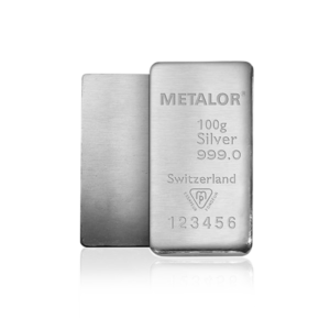 100g Metalor Investment Silver Bar (999.9)