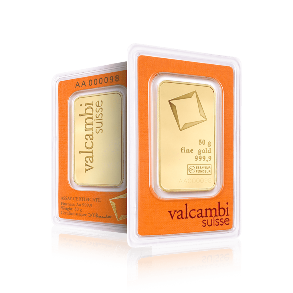 50g Valcambi Investment Gold Bar (999.9)