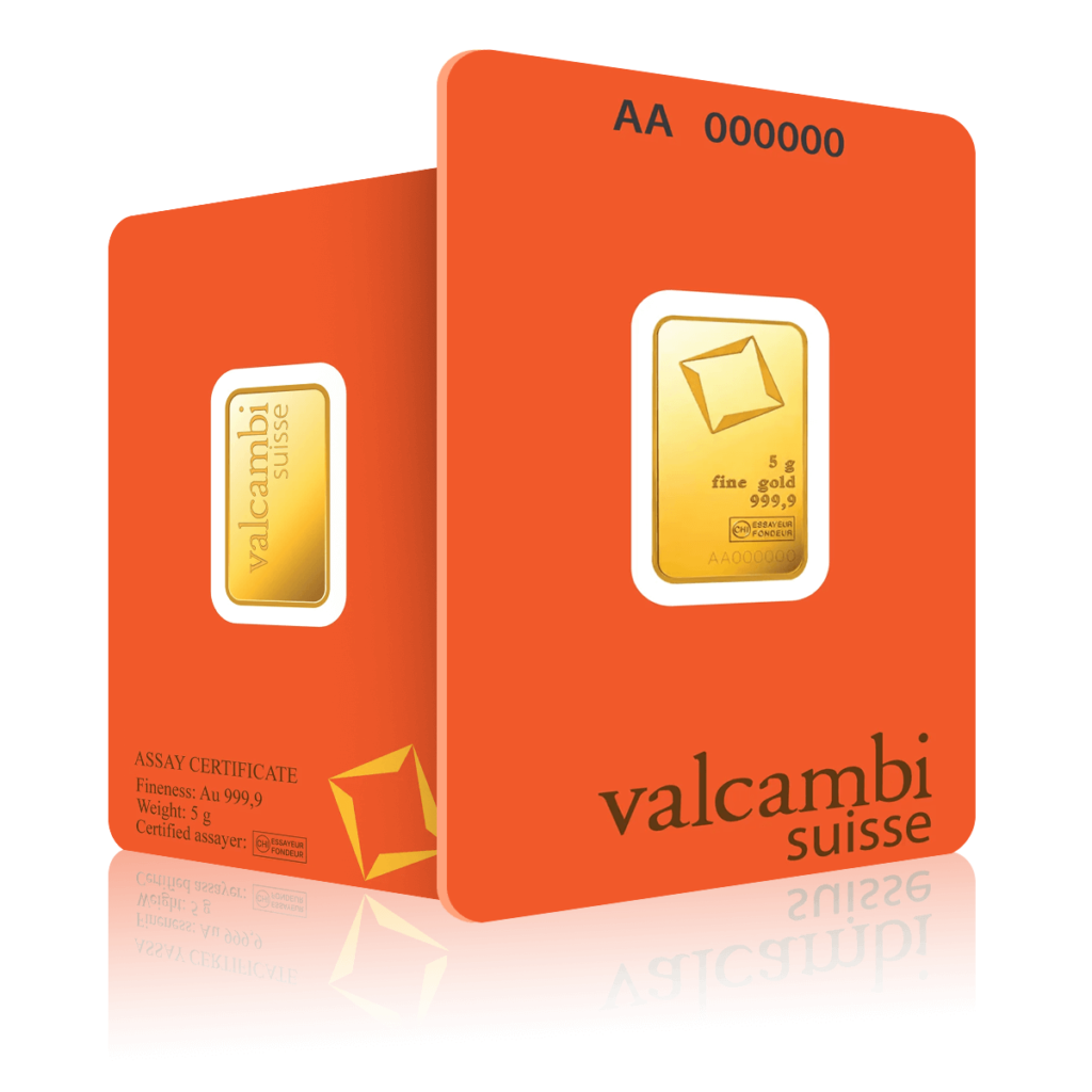 5g Valcambi Investment Gold Bar (999.9)