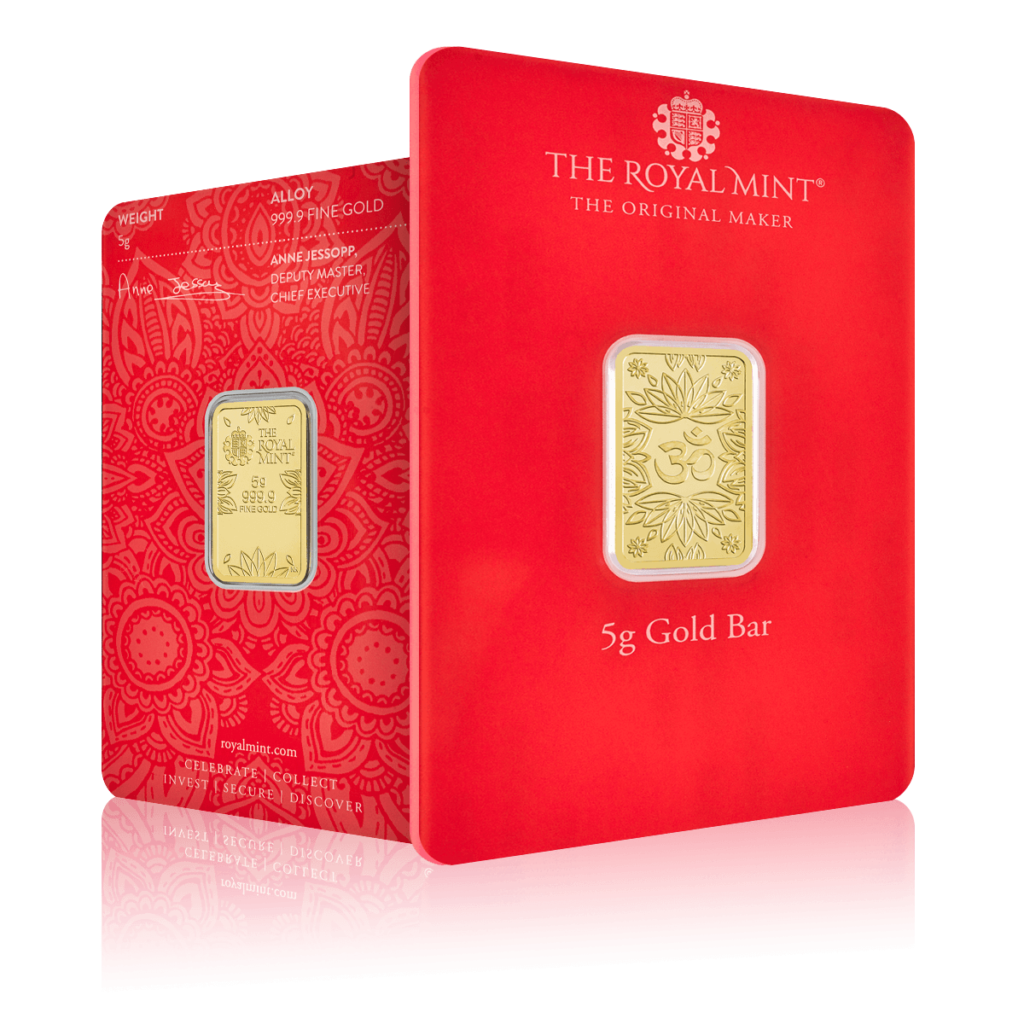 5g Royal Mint OM Investment Fine Gold Bar (999.9)