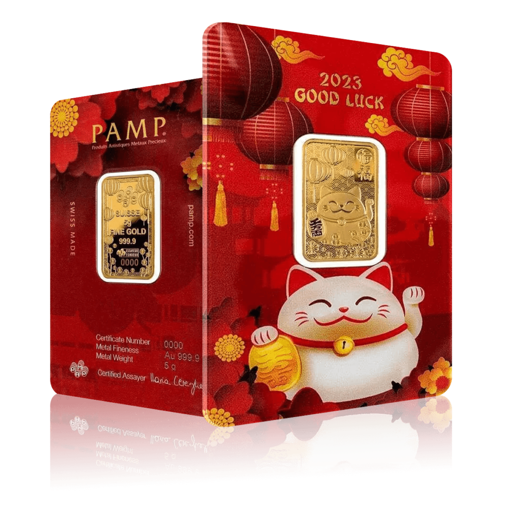 5g PAMP Good Luck Gold Bar (999.9)