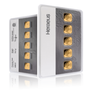5x1g Gold Bar Heraeus MultiCard (999.9)