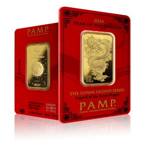 1oz PAMP Gold Lunar Legend Series Azure Dragon (2024)