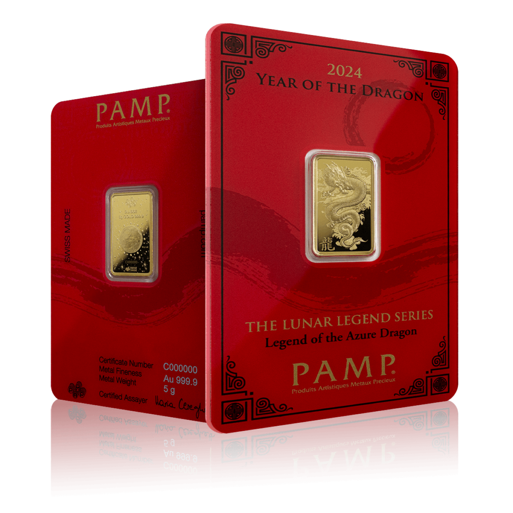 5g PAMP Gold Lunar Legend Series Azure Dragon (2024)