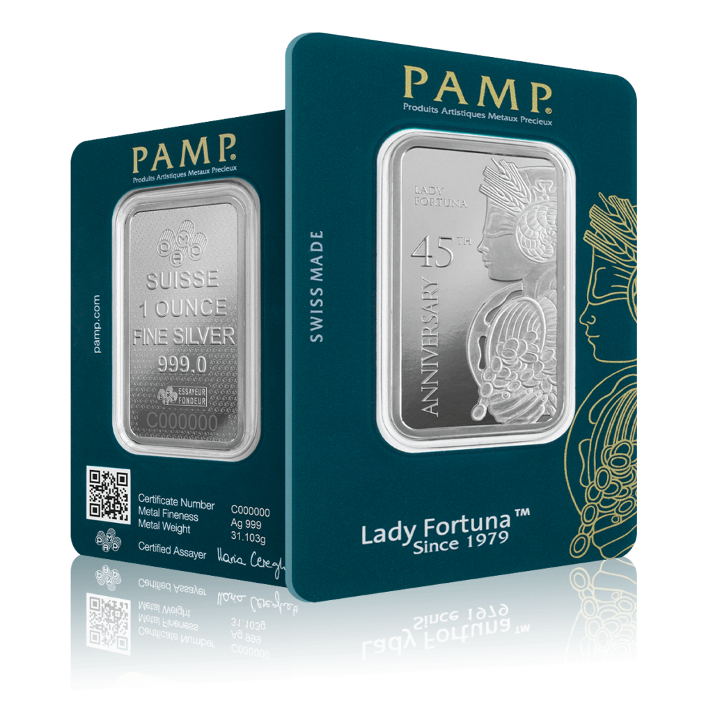 1oz Silver PAMP Fortuna 45th Annivarsary (2024)