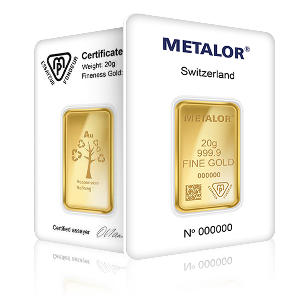 20g Metalor Investment Gold Bar (999.9)