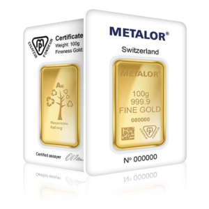 100g Metalor Investment Gold Bar (999.9)