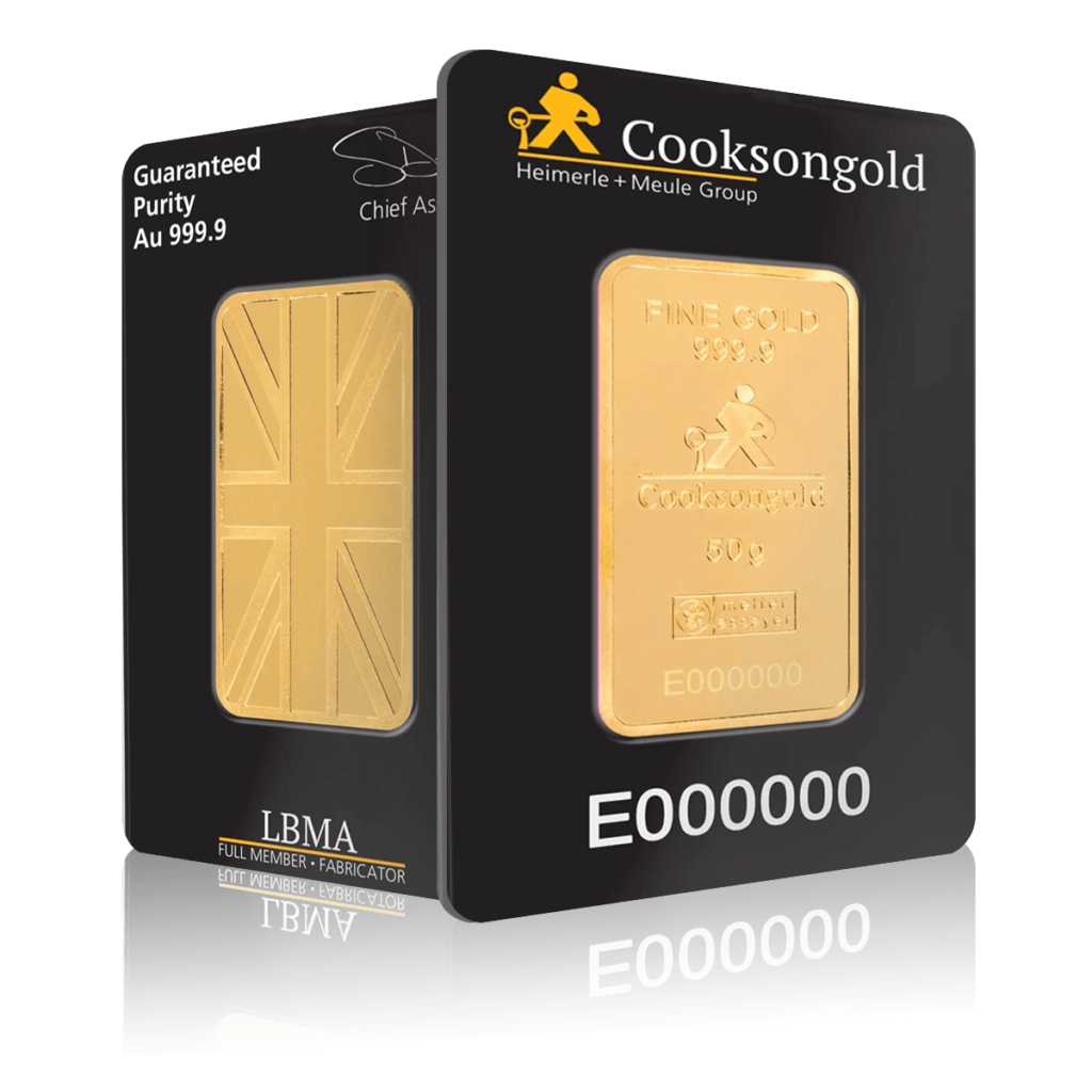 50g Heimerle + Meule Investment Gold Bar 999.9