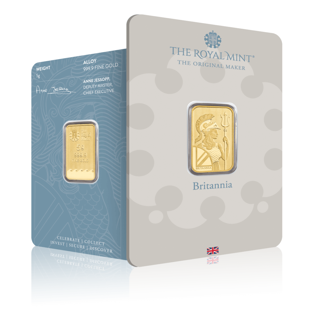 5g Royal Mint Britannia Gold Bar (999.9)