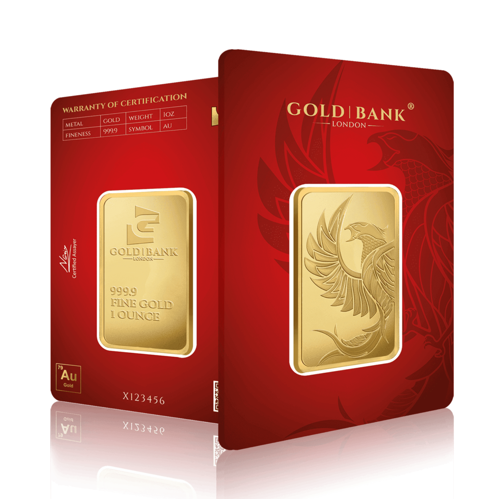 1oz Gold Bank Phoenix Edition 2.0 Gold Bar